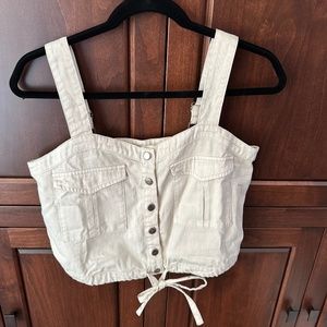 NWOT We The Free Small Button Tank Crop